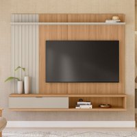 Painel para TV Até 75 Polegadas Sintra 1 Porta Jequitiba/Off White Fosco - Linea Brasil