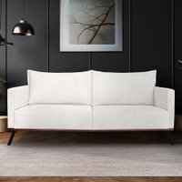 Sofá Living 2 Lugares 1,80m Atlantis Bouclê Pés de Ferro - Pallazio Cor:Off White