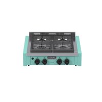 Fogao a Gas de Embutir de Bancada 4 Bocas Venax Temis Verde