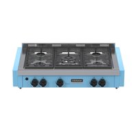 Fogao a Gas de Embutir de Bancada 5 Bocas Venax Temis Azul