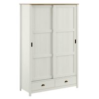 Guarda Roupa Solteiro Madeira Macica Taeda 2 Portas De Correr 133 cm 9178 Branco Freijo Festra
