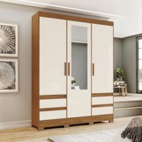 Guarda-Roupa Solteiro 3 Portas 4 Gavetas Henn Briz