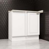 Balc&atilde;o Canto Reto 1 Porta Americana Henn com Tampo MDF Americana Henn 94 cm