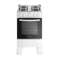 Fog&atilde;o 4 Bocas Preto com Mesa Inox Atlas Mil&atilde;o