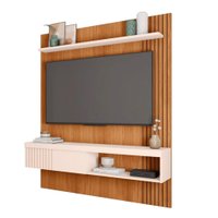 Kit Sof&aacute; Ferguile Genebra 3 Lugares Retr&aacute;til com USB e Painel TV 55 Esmeralda Caemmun