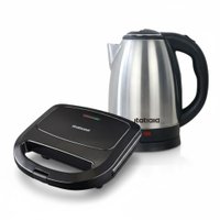 Kit Itatiaia Chaleira Elétrica 1,8L e Grill/Sanduicheira Essencial - Preto/Inox 750W