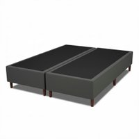 Base Box Queen Size Prince Sued 50x158x197cm - Cinza