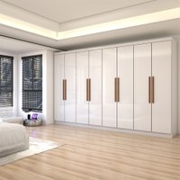 Guarda-Roupa Casal Branco Odisseia 8 Portas 4 Gavetas  - Panorama Móveis