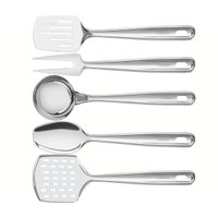 Jogo de Utensílios Tramontina Extrata Aço Inox com Suporte de Parede 5 Pçs