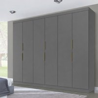 Guarda-Roupa Casal Diamante 6 Portas 4 Gavetas Onix - Pnr Móveis
