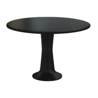 Mesa Redonda Luna 100cm em Polipropileno Preto Acrilys