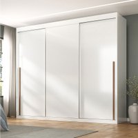 Guarda-Roupa Casal Tower 3 Portas 6 Gavetas Branco - Pnr Móveis