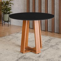 Mesa de Jantar Redonda 4 Lugares Multimóveis CR50242 Cinamomo/Preto