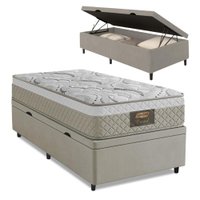 Cama Box Baú Solteiro Cristal Molas Ensacadas 88x188x64cm