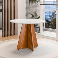 Mesa de Jantar Redonda 4 Lugares Multimóveis CR50244 Cinamomo/Off White