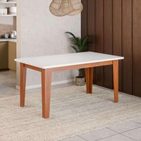 Mesa de Jantar 6 Lugares Multimóveis CR50225 Cinamomo/Off White