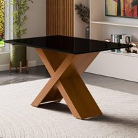 Mesa de Jantar 4 Lugares Multimóveis CR50234 Cinamomo/Preto