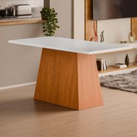 Mesa de Jantar 6 Lugares Multimóveis CR50228 Cinamomo/Off White