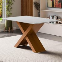 Mesa de Jantar 4 Lugares Multimóveis CR50234 Cinamomo/Off White