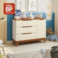 Cômoda Infantil 3 Gavetas 1 Porta Kappesberg Crescer