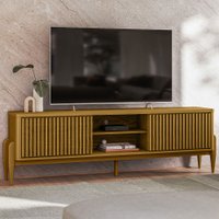 Rack para TV Até 65 Polegadas Citrino 2 Portas 1 Prateleira Cedro - Pnr Móveis