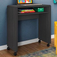 Mesa Escrivaninha em 15mm Alexandrita 1 Prateleira Preto - Pnr Móveis