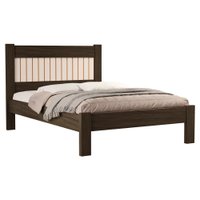 Cama Casal MDF 199X145 cm Bela Chocolate Off Decmade