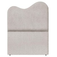 Cabeceira Solteiro 90 cm Selena Com Frame Linho Cinza Claro Artte