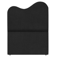 Cabeceira Solteiro 90 cm Selena Com Frame Linho Preto Artte