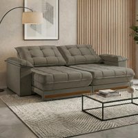 Sofá Retrátil e Reclinável 4 Lugares 2,50m Bahamas - Cappuccino