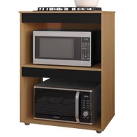 Balcao Com Tampo Para Forno e Cooktop 75 cm Adriana Amendoa Preto REAJL