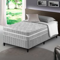 Conjunto Box Solteiro King Zidi Alabama Molas Ensacadas 96x203x61cm