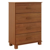 Comoda 4 Gavetas 79 cm Madeira Macica Taeda 1138C Castanho Festra