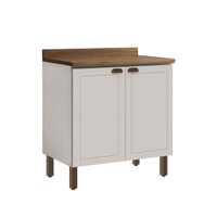 Balcão de Cozinha 80 Cm Conecta Frizz 2 Portas Branco - Geniaflex
