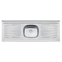 Pia de Apoio Cozinha Tramontina 150x52 cm New Raggi 40 Aço Inox