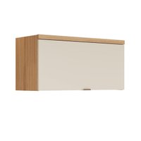 Armário Aéreo Cozinha 80 Cm Bless 1 Porta 100% Mdf Jequitiba/Off White Fosco - Linea Brasil