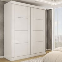 Guarda-Roupa Real 2 Portas 2 Gavetas 100% Mdf Branco - Panorama Móveis