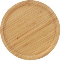 Kit bandeja e pinca bambu 25 cm, cortador e garfo queijos