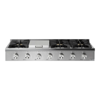 Rangetop a Gás Benmax 122cm 6 queimadores + Chapa Inox 127V - RTOP06BG122S