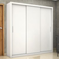 Guarda-Roupa Casal Clarice 3 Portas 4 Gavetas Branco - Pnr Móveis