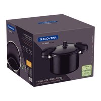 Panela de Pressão Tramontina Valência Black 7 L 24 cm em Alumínio com Revestimento Cerâmico
