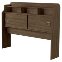 Cabeceira Casal 2 Portas 145 cm MDF Jessica Castanho Off Decmade