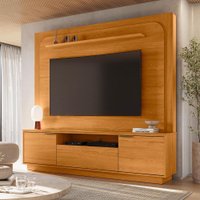 Home Theater Nilo 2 Portas de Giro e 1 Gaveta Telescópica Cinamomo - Pallazio