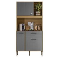 Armário De Cozinha Compacta de 3 Portas 3 Nichos Yogi