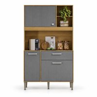 Armário De Cozinha Compacta de 3 Portas 3 Nichos Yogi