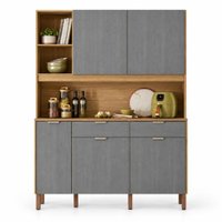 Armário De Cozinha Compacta C/5 Portas 3 Nichos Mandala
