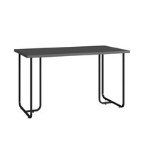 Mesa Escrivaninha para Escritório Estudo Notebook Grafite Preto Industrial Office Placa e Ponto