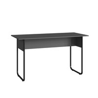 Escrivaninha para Notebook Estudo Quarto Escritório Grafite 135cm Industrial Office Placa e Ponto