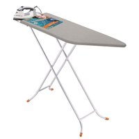Mesa Tábua de Passar Roupas com Ponta Aço Carbono Dobrável Ajustável com Porta Ferro Utimil Branco