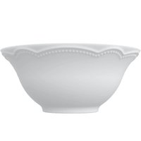 Bowl Relevo Cottage Tigela Sobremesa 510ml Porcelana Branco Avulso 15cm